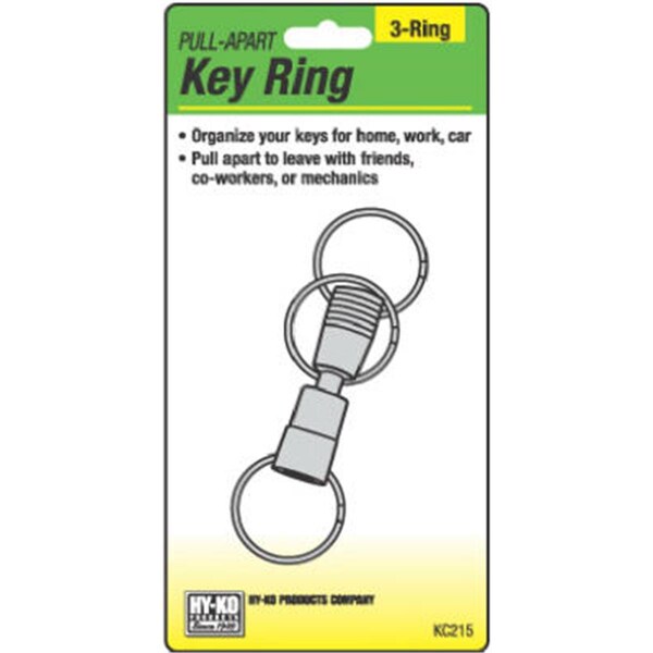 Hy-Ko Hy-Ko Products KC215 3 Way Pull Apart Key Holder Pack of 5, 5PK - 811018
