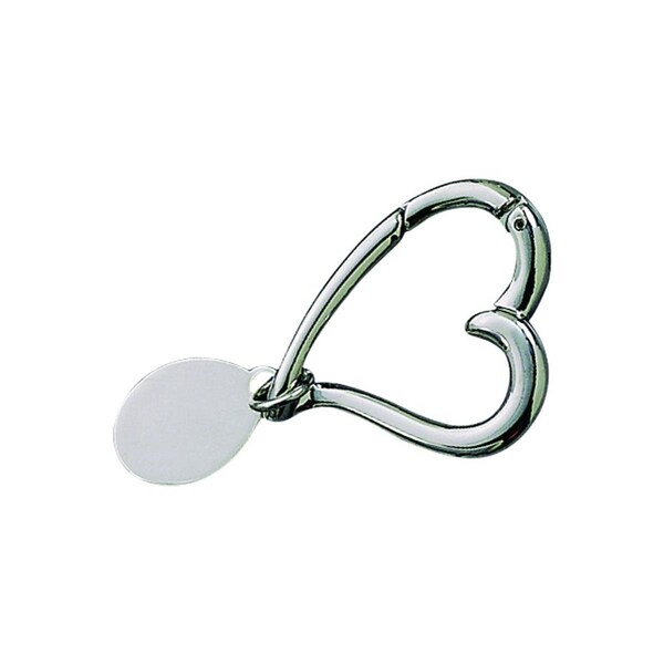 Surprise 2 in. Nickel Plated Outlined Heart Key Chain - SU2541203