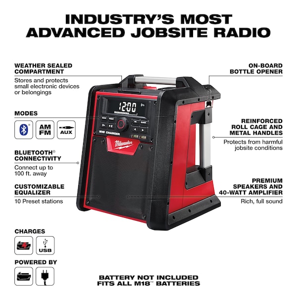 Milwaukee Tool M18 Jobsite Radio/Charger - 2792-20