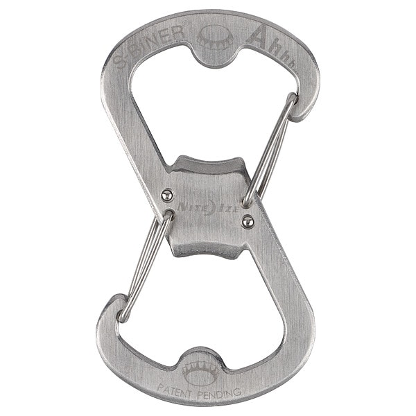 Nite Ize S-Biner Key Clip, Silver, Stainless Steel, Key Holder, Silver Texture - SBO-03-11