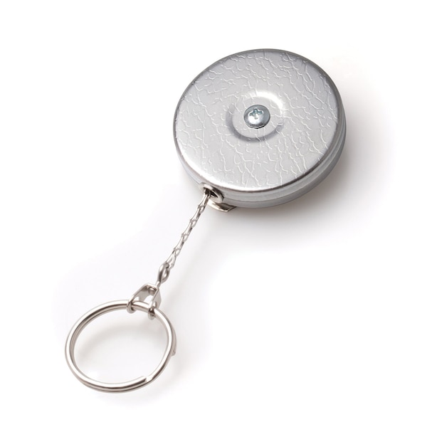 Key-Bak KEYBAK Self Retracting Reel - 24 in. Stainless Steel Chain, Black Front, Belt Clip - 0005-013