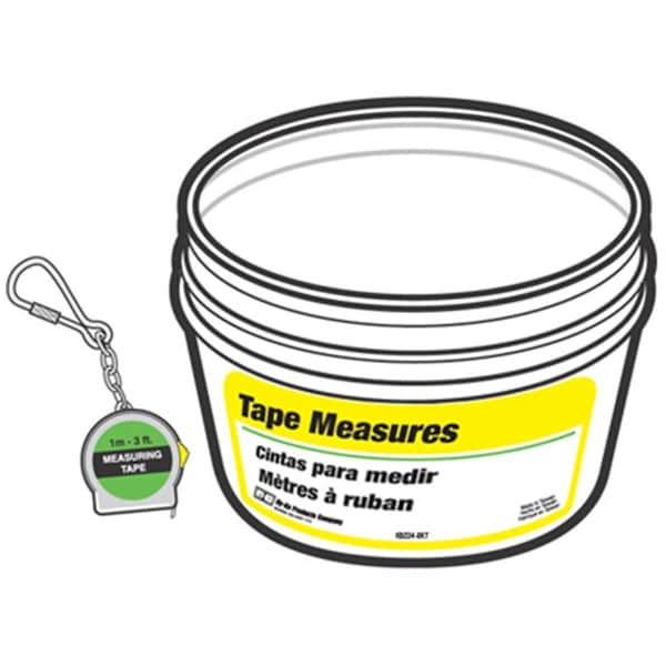 Gb Gifts KB224-BKT 0.25 in. x 3 ft. Tape Measure With Turn Sleeve Key Ring - GB3858951