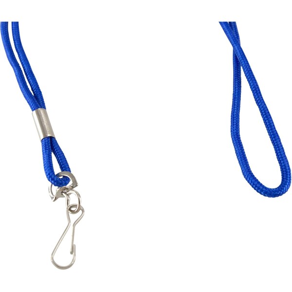 Sicurix Rope Lanyard, Metal Hook Fastener, 36" Long, Nylon, Blue - BAU68903