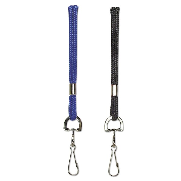 Sicurix Rope Lanyard, Metal Hook Fastener, 36" Long, Nylon, Blue - BAU68903