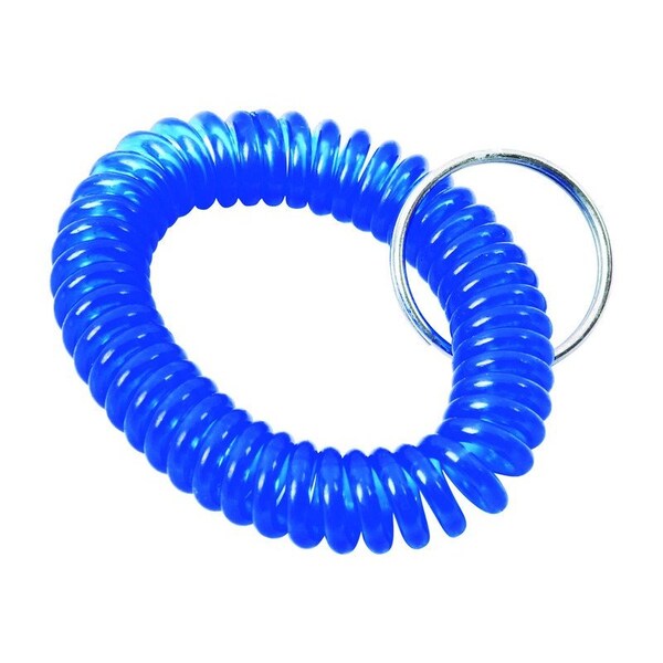 Home Plus Home Plus 6 in. D Vinyl Blue/Silver Coiled Key Ring - AC2014211