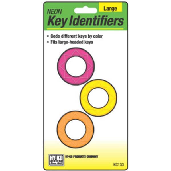 Hy-Ko Hy-Ko Products KC133 Large Neon Key Identifier, 15PK - HY575771
