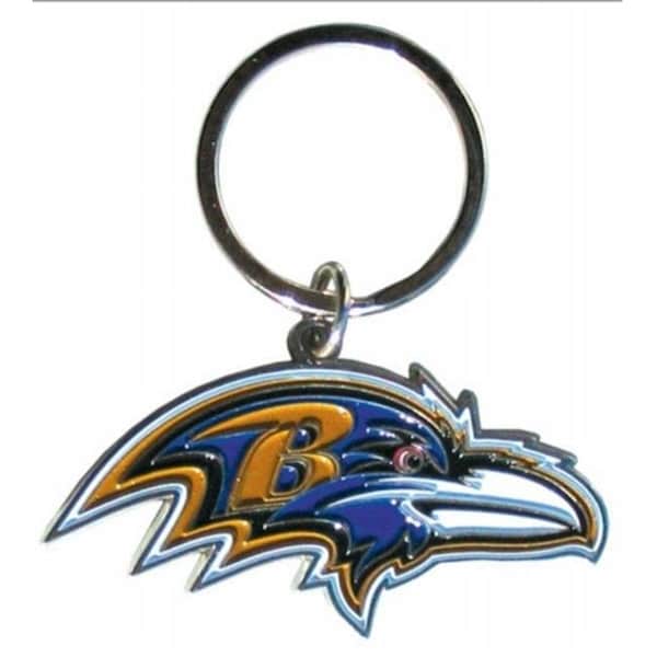 Siskiyousports Baltimore Ravens Chrome Logo Cut Keychain - 5460393513