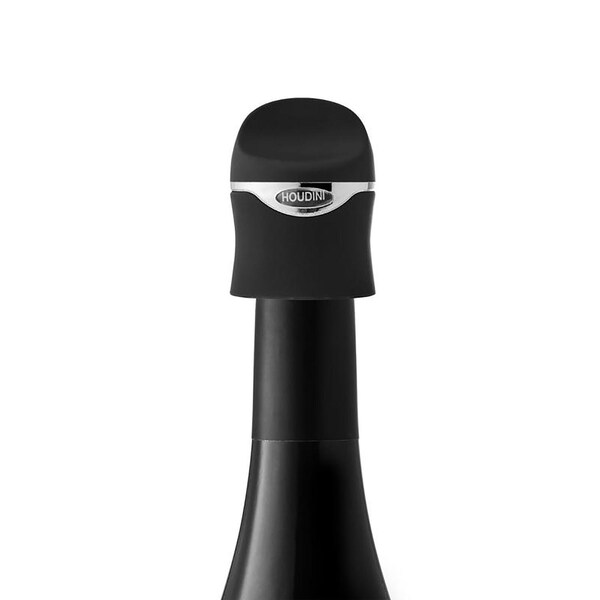 Houdini Houdini Black Plastic/Silicone Champagne Sealer - 5273272