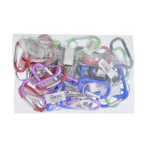 Hillman HILLMAN Aluminum Multicolored Carabiner Clip Hook Key Chain, PK36 - 706688