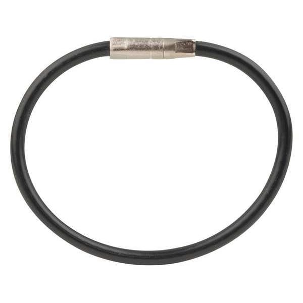 Lucky Line Twisty Key Ring, Black, Metal, Nylon-Coated Twist Lock, Nylon Coated 5 PK - 8112005