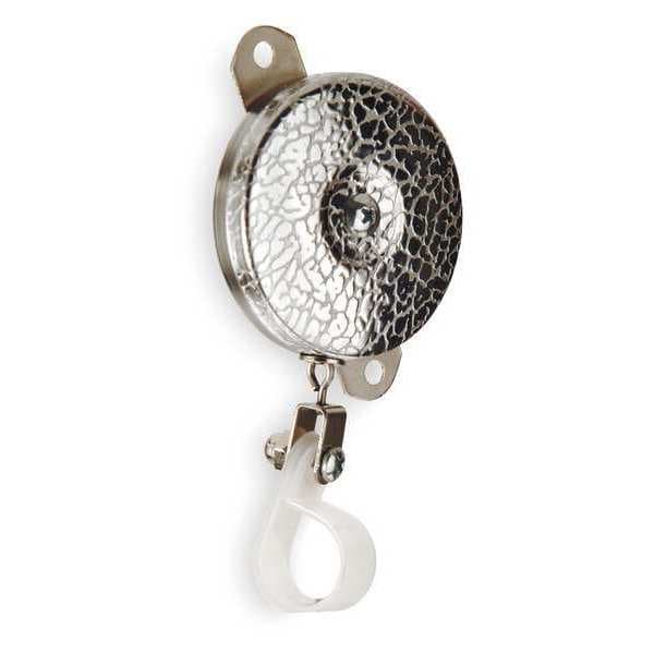 Key-Bak Retractable Tether, Chrome, Stainless Steel Chain, Chrome Texture - 0007-023