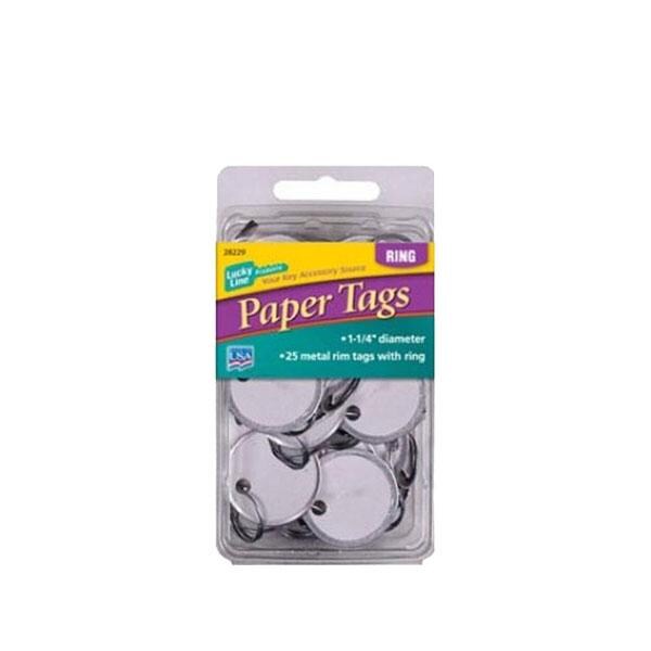 Lucky Line LuckyLine: 1-1/4 PAPER TAG W/RING 25/CLM - LKL-28229