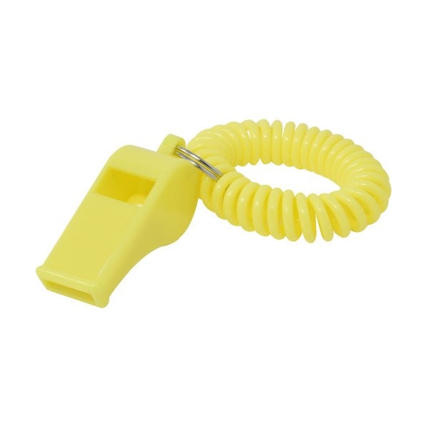 Hillman Wrist Coil Key Chain, Plastic, Sporting Whistle, 24 PK - 701428