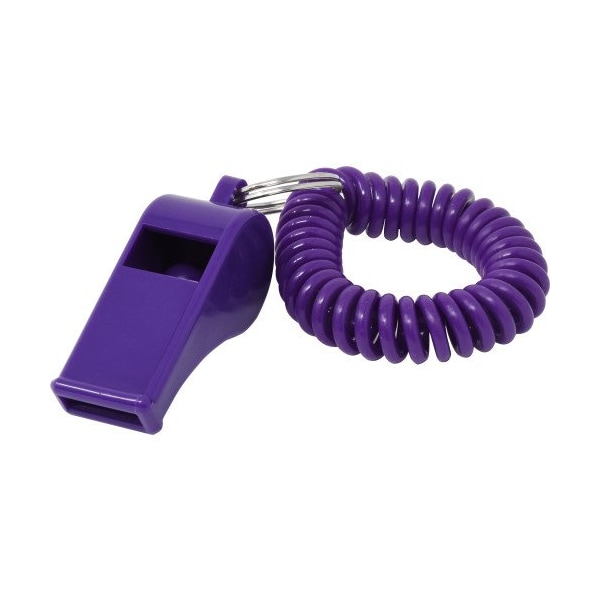 Hillman Wrist Coil Key Chain, Plastic, Sporting Whistle, 24 PK - 701428