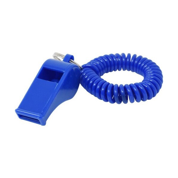 Hillman Wrist Coil Key Chain, Plastic, Sporting Whistle, 24 PK - 701428