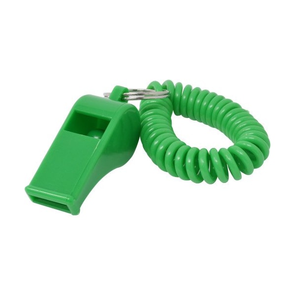 Hillman Wrist Coil Key Chain, Plastic, Sporting Whistle, 24 PK - 701428