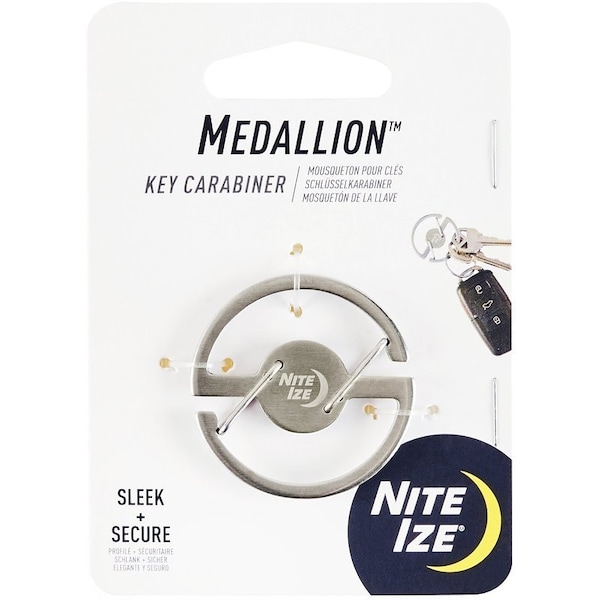 Nite Ize Medallion Series Key Carabiner, Stainless Steel, Silver - MKC-11-R3