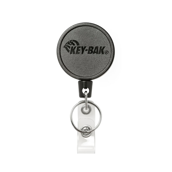 Key-Bak KEYBAK Mid6 Self Retracting Reel - 36 in. DuPont Kevlar Cord, Belt Clip, HC-ID Strap/Split Ring - 0006-0804-H