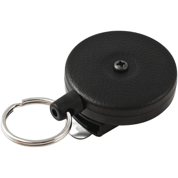 Spinner Key Holdr, Hvy Duty, Spinner, Retrctble, PK2, Black, Kevlar Cord, 2 PK - KB484B2PK