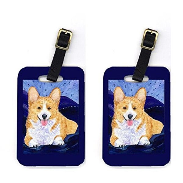 Carolines Treasures Carolines Treasures SS8414BT Pair of 2 Corgi Luggage Tags - SS8414BT