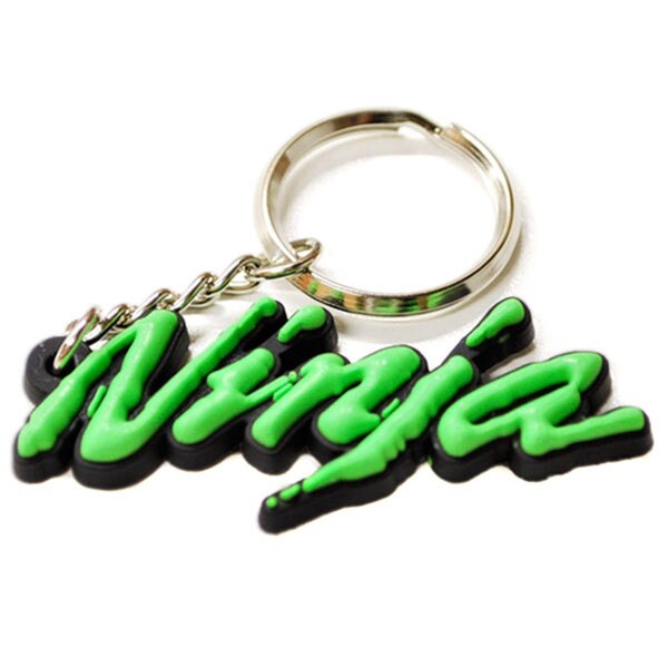 Krator Kawasaki Ninja ZX6 ZX7 ZX9 ZXR Keychain Key Ring Fob ZXR Motorcycle, Lime Green - HBK906
