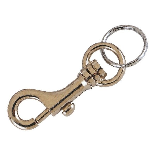Vulcan Key Ring, Key Ring Ring, 1-1/8 in Dia Ring, Steel Case, Nickel plated - EH97058