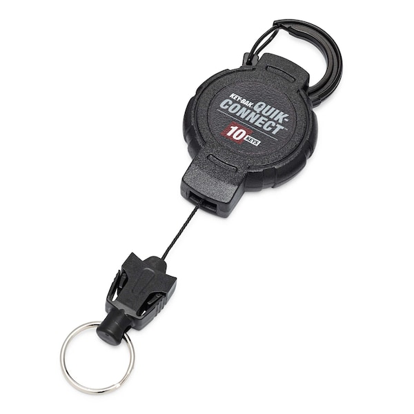 Key-Bak 10-KEY Capacity Retratractable Keychain 3 interchangeable key rings CARABINER attachment, 36" reach - 0KM2-32A24