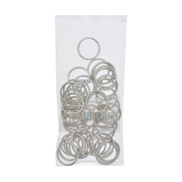 Hillman HILLMAN 3/4 in. D Tempered Steel Silver Split Rings Key Ring, PK50 - 703510