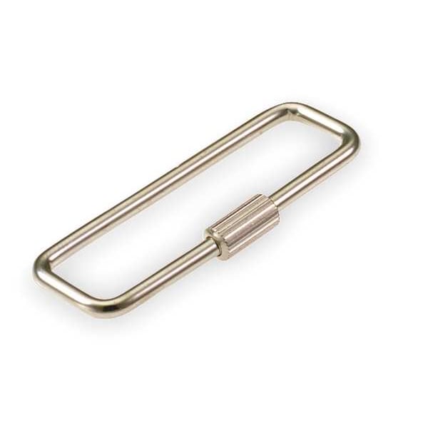 Lucky Line Threaded Sleeve Key Ring, Gray, Metal, Rectangle Ring with Threaded Sleeve, Nickel Plated 25 PK - 7020025