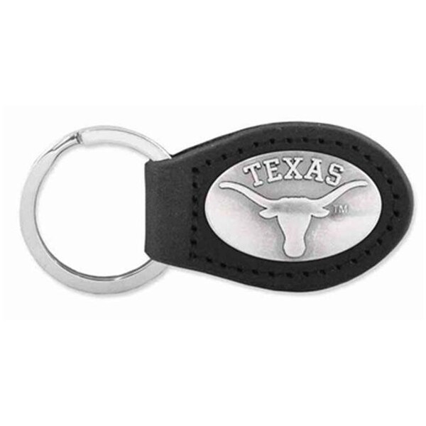 Zeppelinproducts ZeppelinProducts UTX-KL6-BLK Texas Leather Key Fob; Black - UTX-KL6-BLK