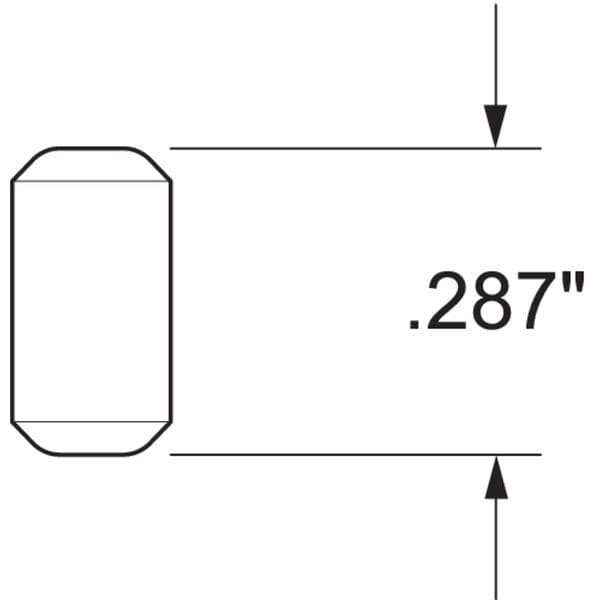 Kwikset 3107-21 Brs Pin Btm .287 042049281965, Gold, Zinc, Pins - 83107-001