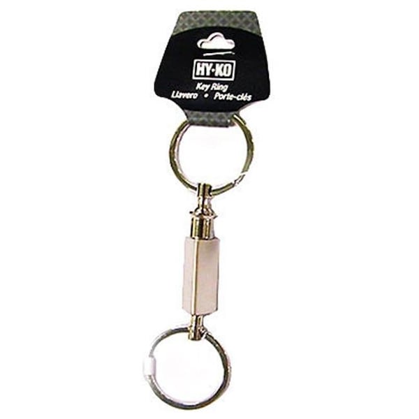 Hy-Ko Hy-Ko Products 215893 Fancy Pull Apart Keychain  Silver Pack of 3 - 215893