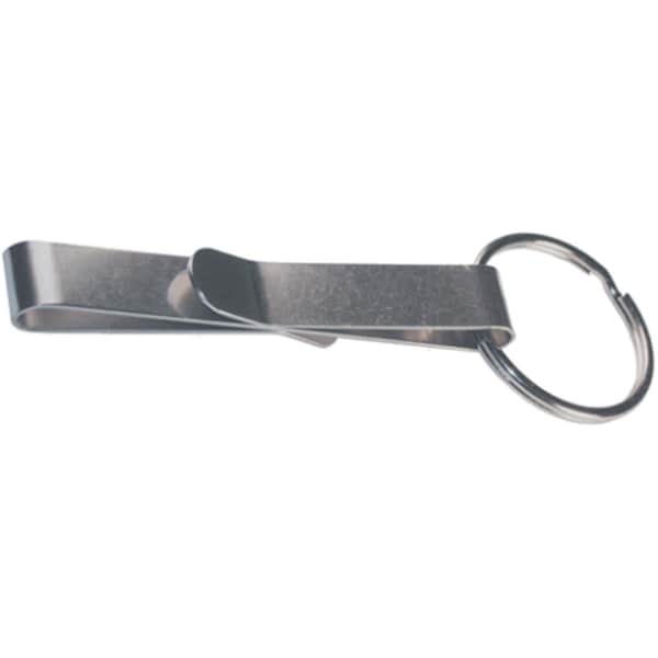 Hillman 1.25 in. Stainless Steel Key Ring with Key Clip - 701282