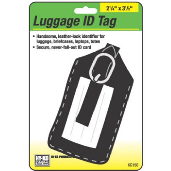 Hy-Ko Hy-Ko Products KC150 Luggage I.D. Tag, Handsome Leather, 5PK - 617589