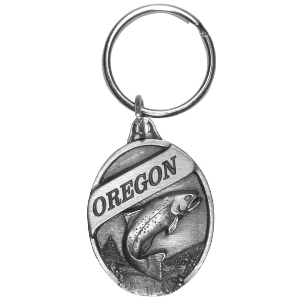Siskiyousports Siskiyou  Oregon Trout Antiqued Keyring - One Size - RK103