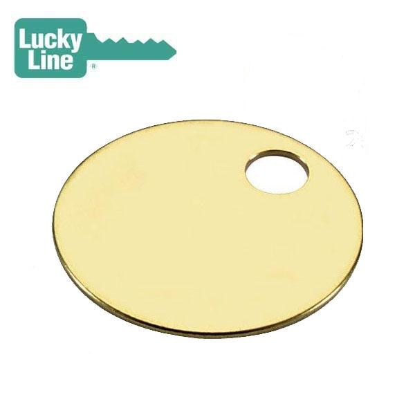 Lucky Line LuckyLine: 1-1/4 BRASS TAG 1 HOLE, PK 100 - LKL-26012