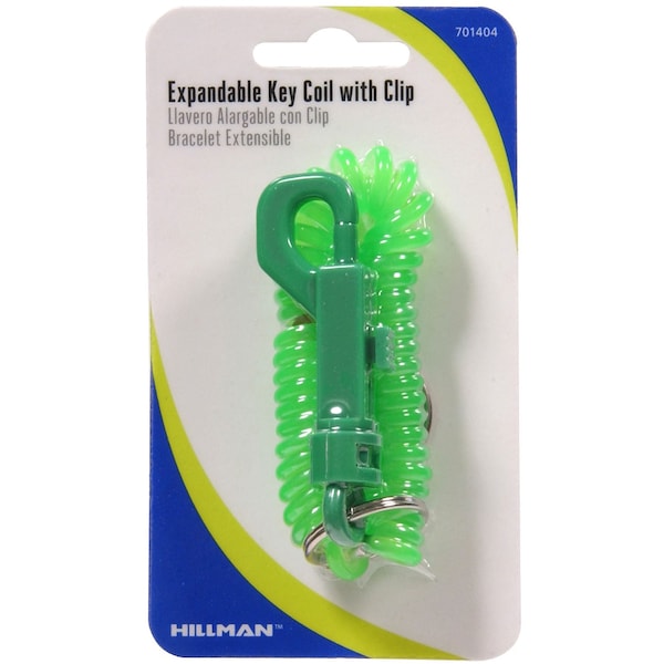 Hillman Wrist Coil Key Chain, Plastic, Jogger's, 12 PK - 701708