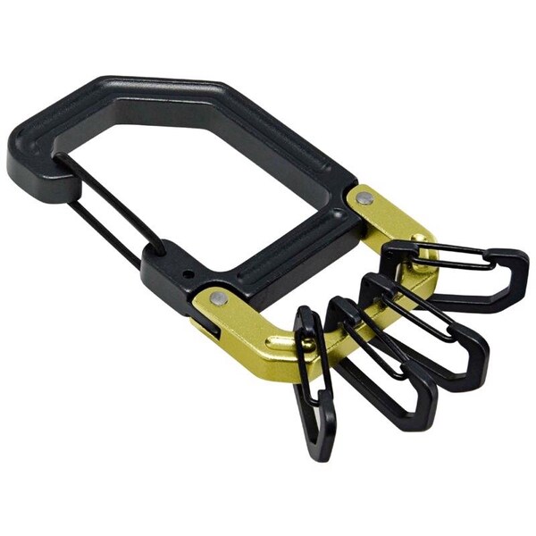 Hillman HILLMAN Apex Aluminum Black/Green Clip/Hook Carabiner Key Chain - 9984919