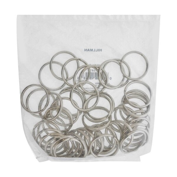 Hillman HILLMAN 1-3/8 in. D Tempered Steel Silver Split Rings/Cable Rings Key Ring, PK50 - 703520
