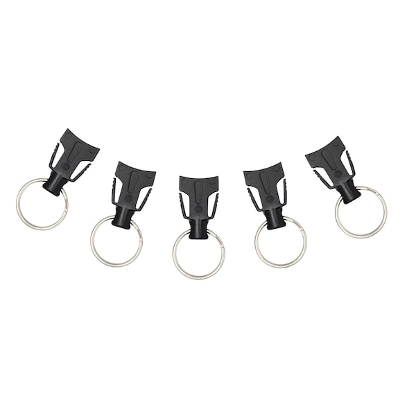 Key-Bak 5-Pack key ring set for Quik Connect retractable keychain, Large 1.125in - 0KM0-00AA4-5
