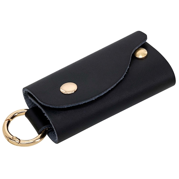 Hillman HILLMAN Leather Assorted Black/Brown Keychain Card Holder - 9985053