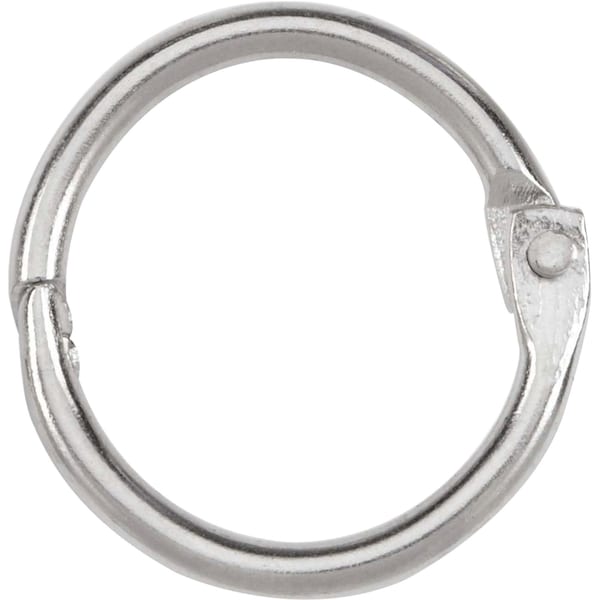 Acco Ring, Leaf, Loose, 3/4", PK100, Silver, Nickel, Book Ring, 100 PK - 72201
