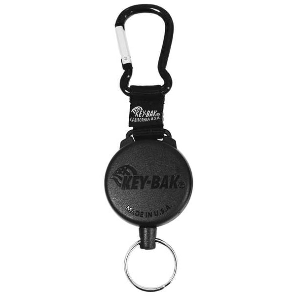 Zoro Select Key Reel, Black, Kevlar Cord, Matte Black - 0488-803