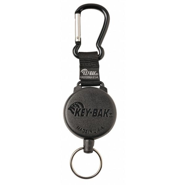 Zoro Select Key Reel, Black, Kevlar Cord, Matte Black - 0488-803