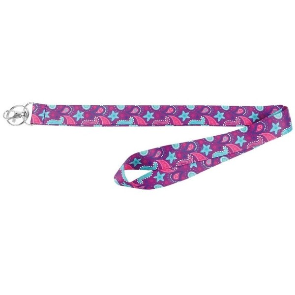 Hy-Ko 2GO Series Lanyard, 1 in W, Nylon, Purple, Clip End - LAN-118