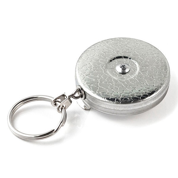 Key-Bak Key Reel, Chrome, Stainless Steel Chain, Chrome Texture - 0003-011