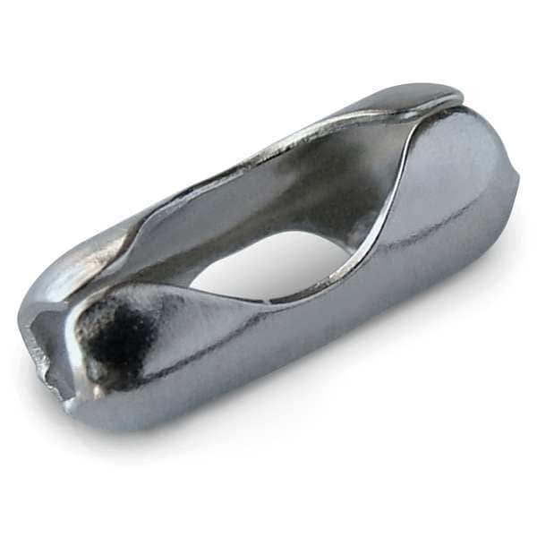 Lucky Line Ball Chain Connectors, Silver, Brass, No. 8, Nickel Plated 100 PK - 32400