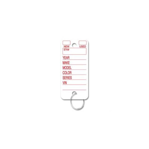 Car Dealer Depot Poly Key Tags (250 Per Box): White Pk - 426-WH