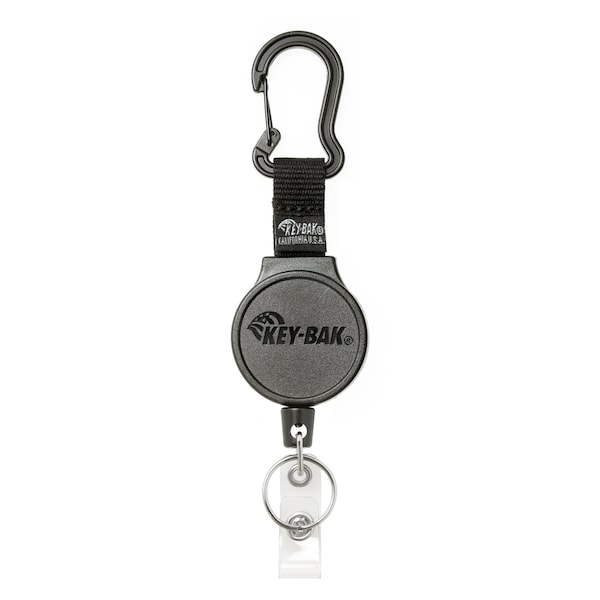 Key-Bak KEYBAK Mid6 Self Retracting Reel - 36 in. DuPont Kevlar Cord, Carabiner, ID Strap/Split Ring - 0006-0824