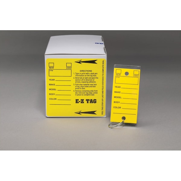Car Dealer Depot Tag Self-Laminating Key Tags (250 Per Box): Blue Pk - 403-BLU